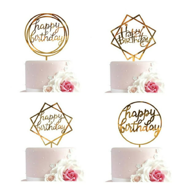 Details about  / Glitter Paper Happy Birthday Cake Topper Cupcake Dessert Supplies Decor KO S8P9
